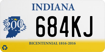 IN license plate 684KJ