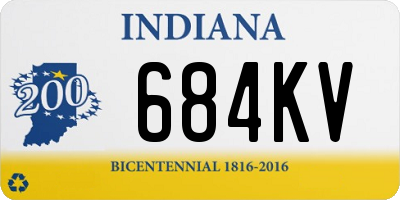 IN license plate 684KV