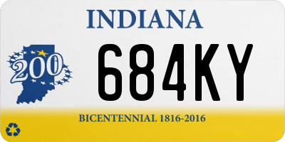 IN license plate 684KY