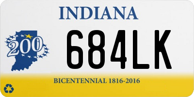 IN license plate 684LK