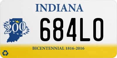 IN license plate 684LO