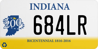 IN license plate 684LR