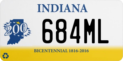 IN license plate 684ML