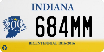 IN license plate 684MM