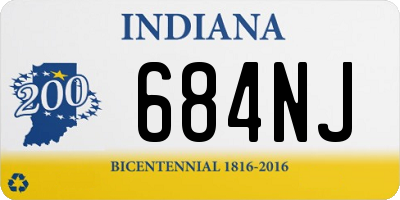 IN license plate 684NJ