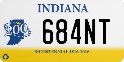 IN license plate 684NT