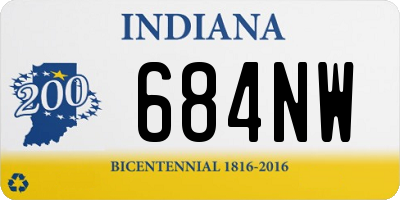 IN license plate 684NW