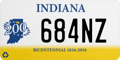 IN license plate 684NZ