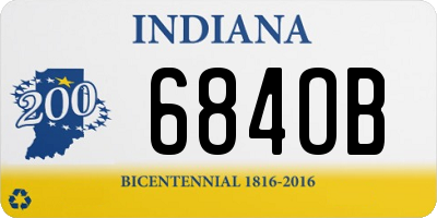 IN license plate 684OB