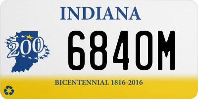 IN license plate 684OM