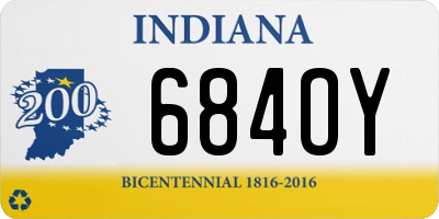 IN license plate 684OY