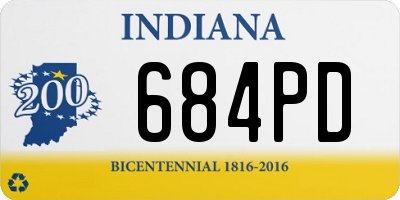 IN license plate 684PD