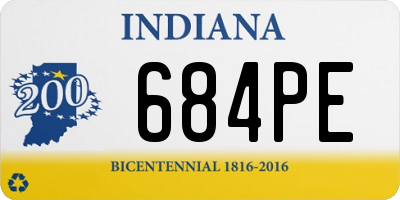 IN license plate 684PE