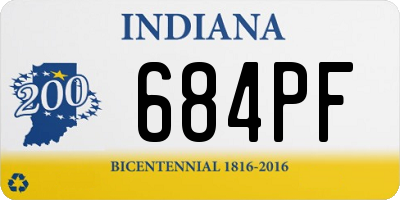 IN license plate 684PF