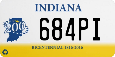 IN license plate 684PI