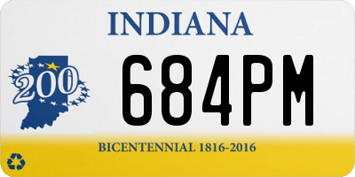 IN license plate 684PM