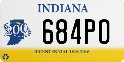 IN license plate 684PO