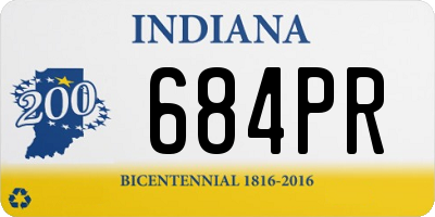 IN license plate 684PR