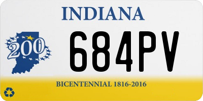 IN license plate 684PV