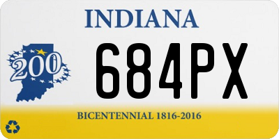 IN license plate 684PX