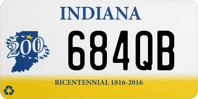 IN license plate 684QB