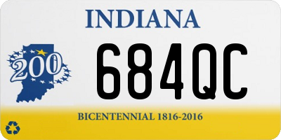 IN license plate 684QC
