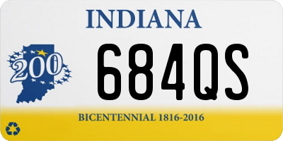 IN license plate 684QS