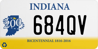 IN license plate 684QV