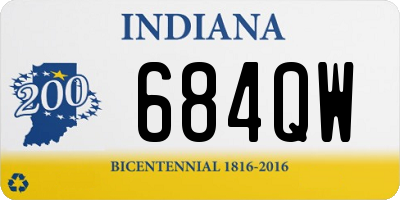 IN license plate 684QW