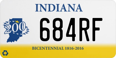 IN license plate 684RF