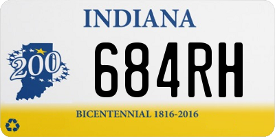 IN license plate 684RH