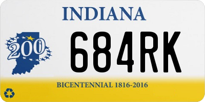 IN license plate 684RK