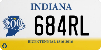 IN license plate 684RL