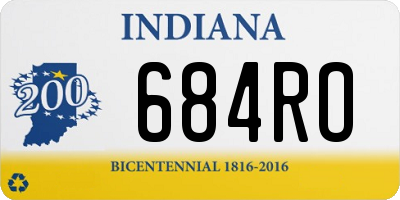 IN license plate 684RO