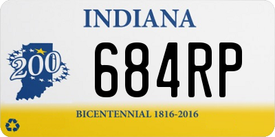 IN license plate 684RP