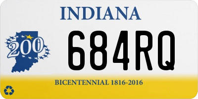 IN license plate 684RQ