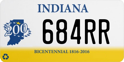 IN license plate 684RR