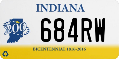 IN license plate 684RW