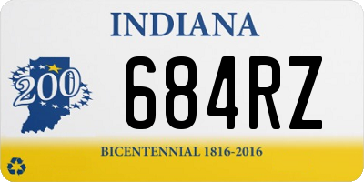 IN license plate 684RZ