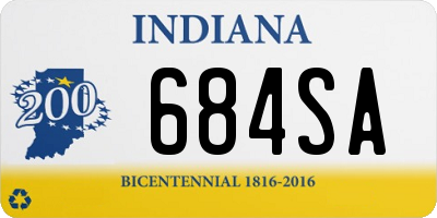 IN license plate 684SA