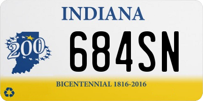 IN license plate 684SN