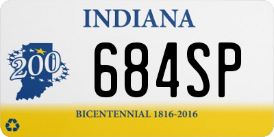 IN license plate 684SP