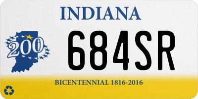 IN license plate 684SR