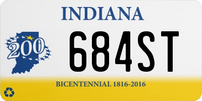 IN license plate 684ST