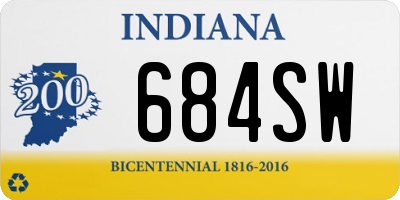 IN license plate 684SW