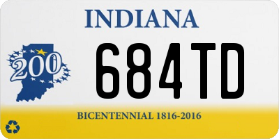 IN license plate 684TD