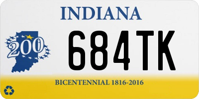IN license plate 684TK