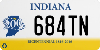 IN license plate 684TN