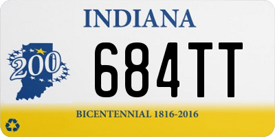 IN license plate 684TT