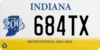IN license plate 684TX